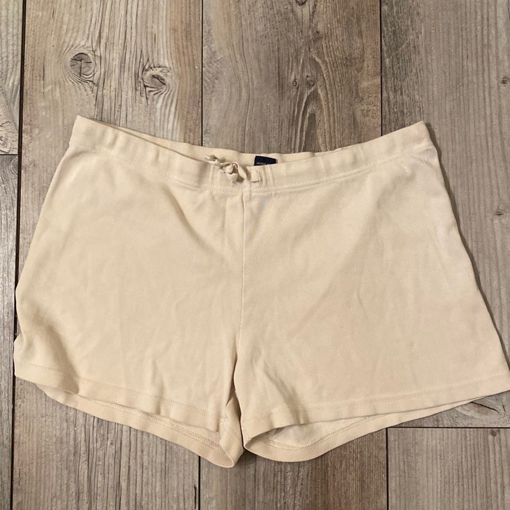 Gap Pajama Shorts Ribbed Cream Size Medium